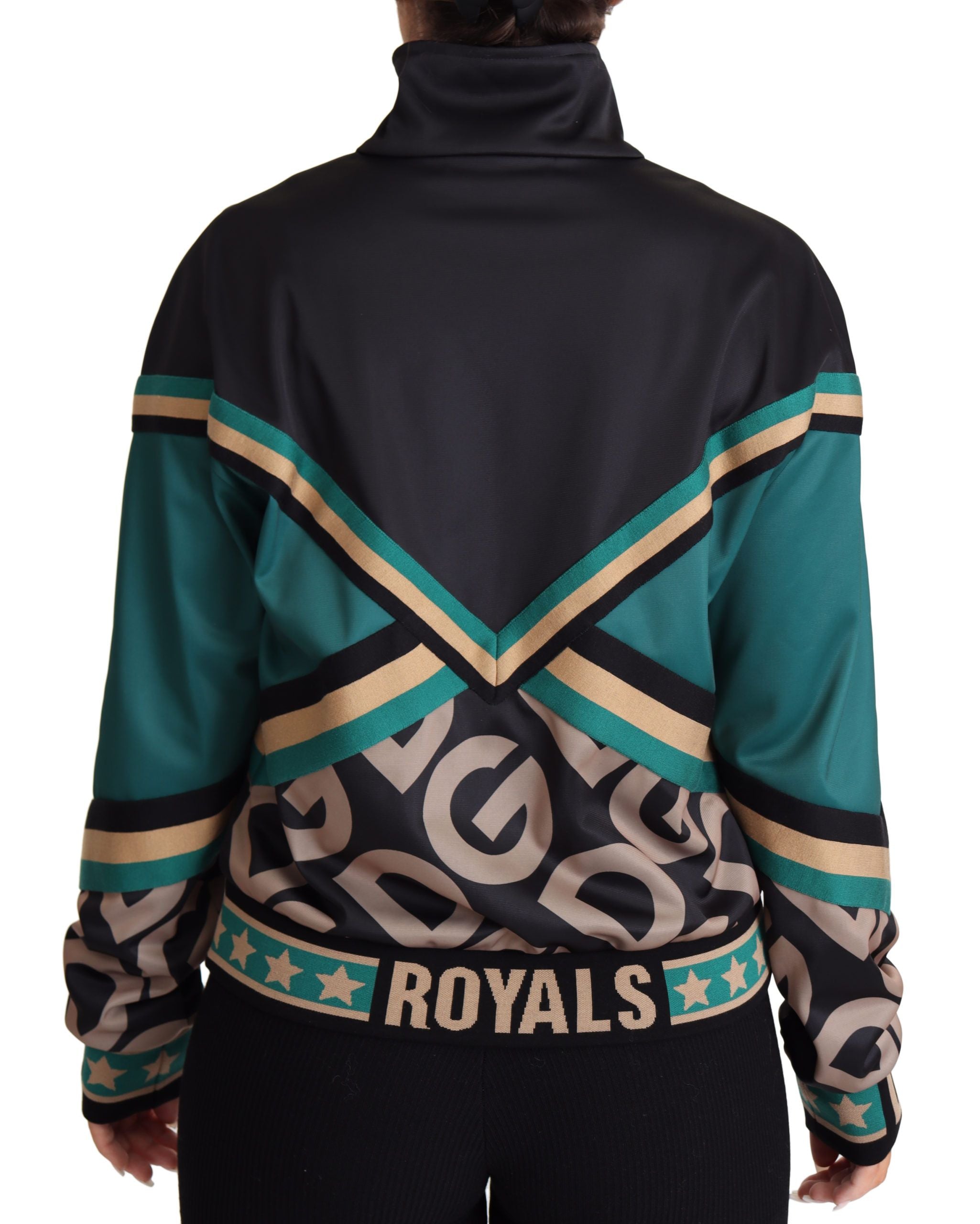 Dolce & Gabbana Multicolor DG Logo Mania Track Bomber Jacket