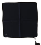 Dolce & Gabbana Black Square Handkerchief 100% Silk Scarf