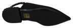 Dolce & Gabbana Black Flats Slingback Charmeuse Shoes