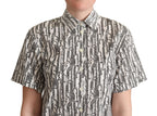 Dolce & Gabbana White Floral Collared Blouse Shirt