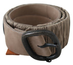 GF Ferre Brown Solid Leather Waist Metal Buckle Belt