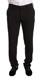 Domenico Tagliente Black Polyester Slim 2 Piece Set TAGLIENTE Suit