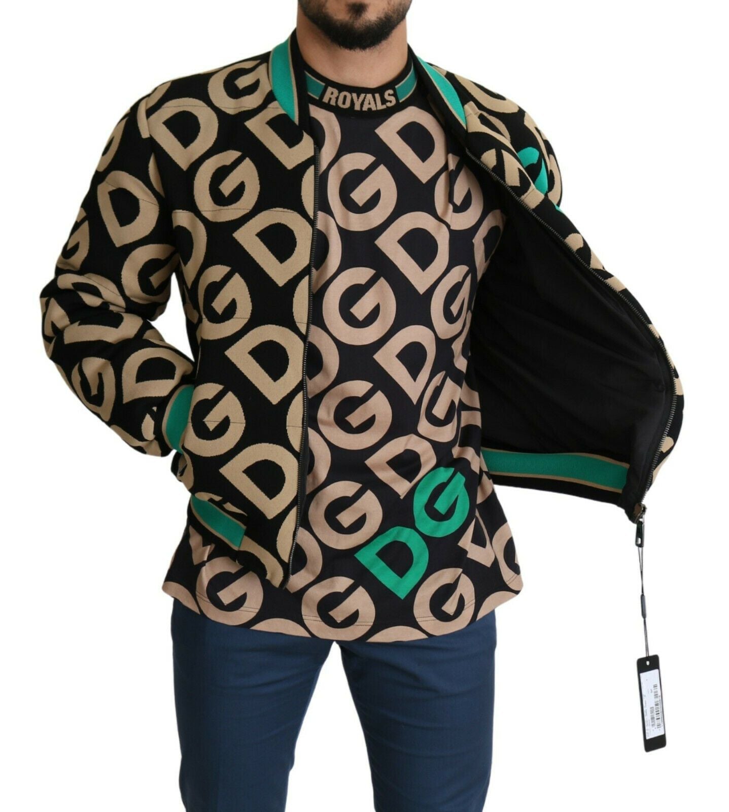 Dolce & Gabbana Multicolor DGMILLENNIALS Logo Print Jacket