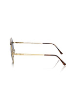 Frankie Morello Brown Metallic Fibre Men Sunglass