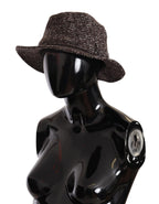 Dolce & Gabbana Gray Melange Blended Textured Tweed Hat
