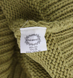 PINK MEMORIES Green Cotton Blend Knitted Sleeveless Sweater