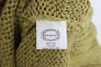 PINK MEMORIES Green Cotton Blend Knitted Sleeveless Sweater