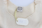 PINK MEMORIES Beige Cotton Blend Knitted Sleeveless Sweater