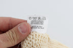 PINK MEMORIES Beige Cotton Blend Knitted Sleeveless Sweater