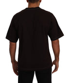 Dolce & Gabbana Bordeaux Cotton L-Amore Print Crewneck T-shirt