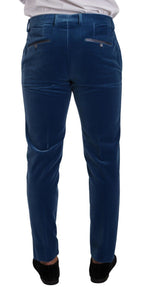 Dolce & Gabbana Blue SICILIA Velvet Slim Fit 2 Piece Suit