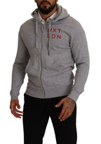 Hackett Gray Full Zip Hooded Cotton Sweatshirt Sweater