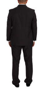 Domenico Tagliente Gray Polyester Single Breasted Formal Suit