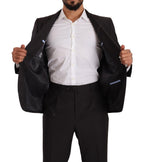 Domenico Tagliente Gray Polyester Single Breasted Formal Suit