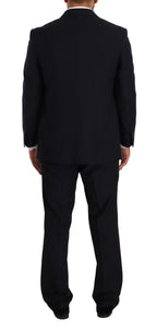 Domenico Tagliente Blue Polyester Single Breasted Formal Suit