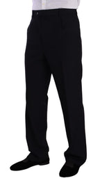 Domenico Tagliente Blue Polyester Single Breasted Formal Suit