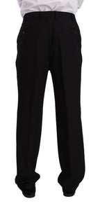 Domenico Tagliente Black Polyester Single Breasted Formal Suit