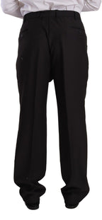 Domenico Tagliente Gray Polyester Single Breasted Formal Suit