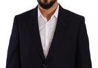 Domenico Tagliente Blue Polyester Single Breasted Formal Suit