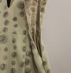 Andrea Incontri White Printed Shift V-neck Sheath Dress