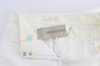 Ermanno Scervino White Striped Straight Fit Pants