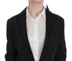 Exte Black Stretch Single Breasted Blazer Jacket