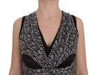 Karl Lagerfeld Gray Black Silk Blouse Top