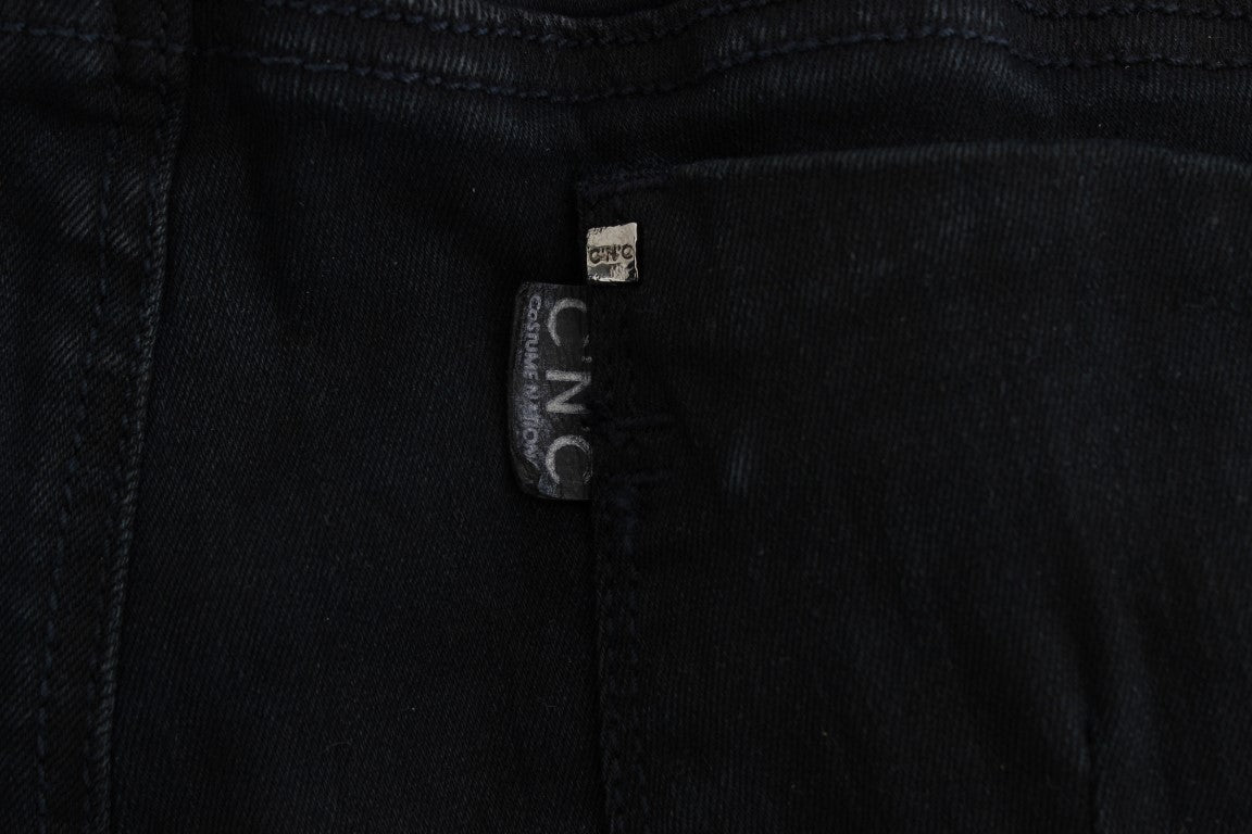 Costume National Black Cotton Slim Fit Denim Jeans