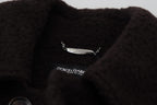 Dolce & Gabbana Black Alpaca Button Down Trench Coat Jacket