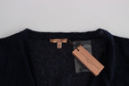 Ermanno Scervino Knit Blue Wool Sweater Cardigan