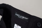 Dolce & Gabbana Blue Stretch Cotton Slim Trousers Chinos Pants