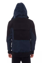 Nicolo Tonetto Black Wool Men Jacket with Hood and Pockets