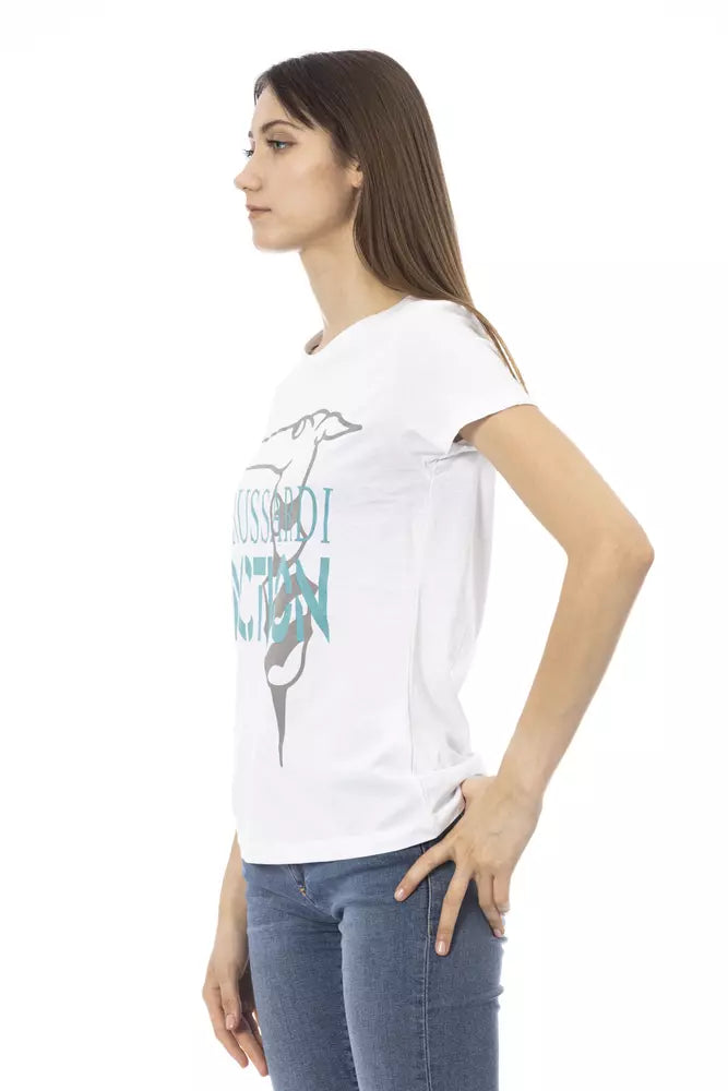 Trussardi Action White Cotton T-Shirt