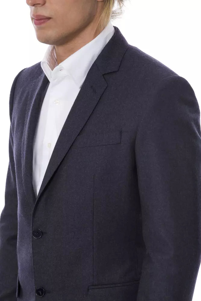 Verri Blue Virgin Wool Blazer