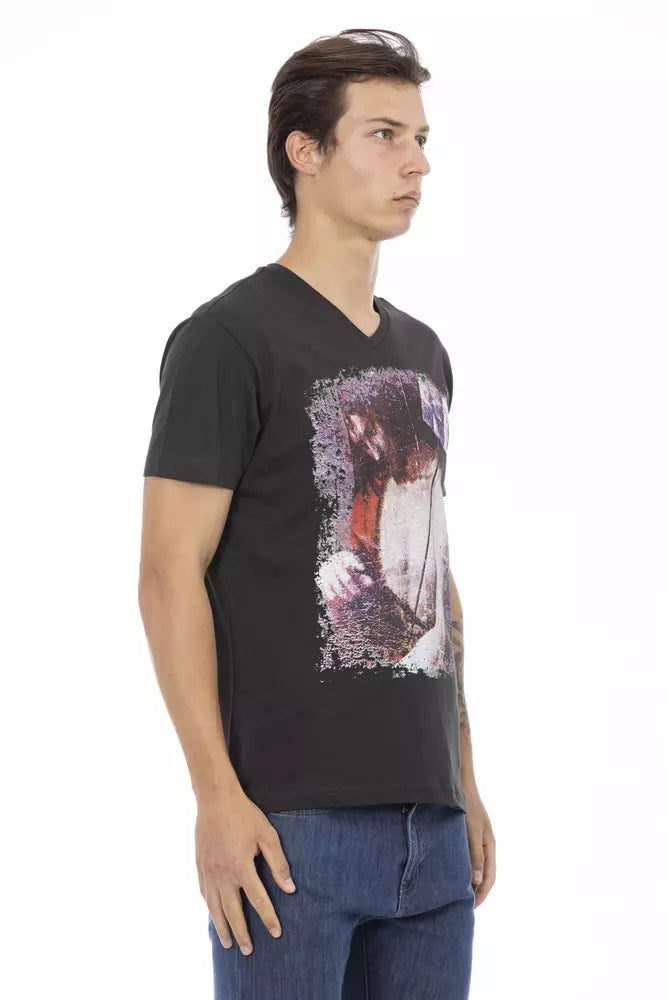 Trussardi Action Black Cotton Men's T-Shirt