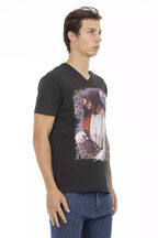 Trussardi Action Black Cotton Men's T-Shirt