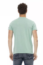 Trussardi Action Green Cotton Men T-Shirt