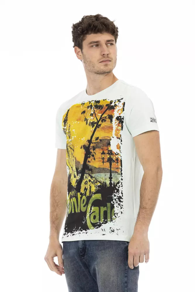 Trussardi Action "Light Blue Cotton Men's T-Shirt"