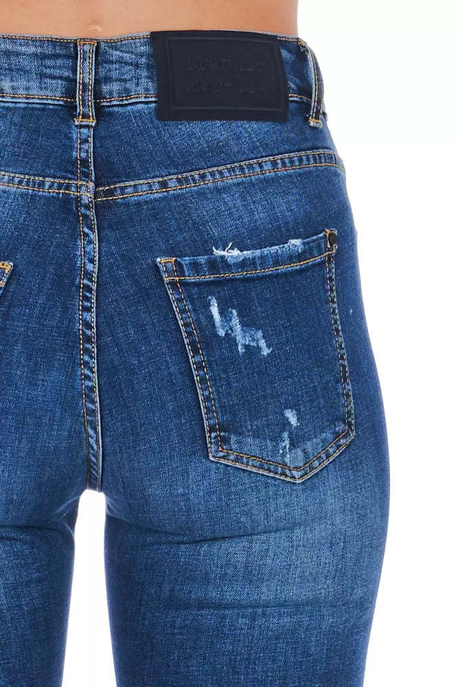 Frankie Morello Blue Other Fibres Women Jeans