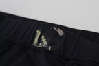 Dolce & Gabbana Black Nylon Slim Fit Stretch Pants