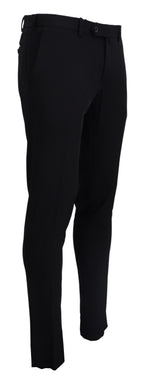 Domenico Tagliente Black Tapered Dress Formal Pants