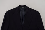 Dolce & Gabbana Blue Wool Formal Taormina Blazer