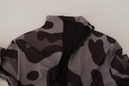 Dolce & Gabbana Gray Patterned Polyester Wetsuit Swimwear