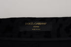 Dolce & Gabbana Black Denim Cotton Stretch Hot Pants Shorts