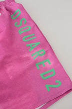 Dsquared² Pink Tie Dye Logo Men Beachwear Shorts Swimwear