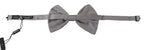 Dolce & Gabbana Bow Tie Men Silver Gray Silk Adjustable Neck Papillon