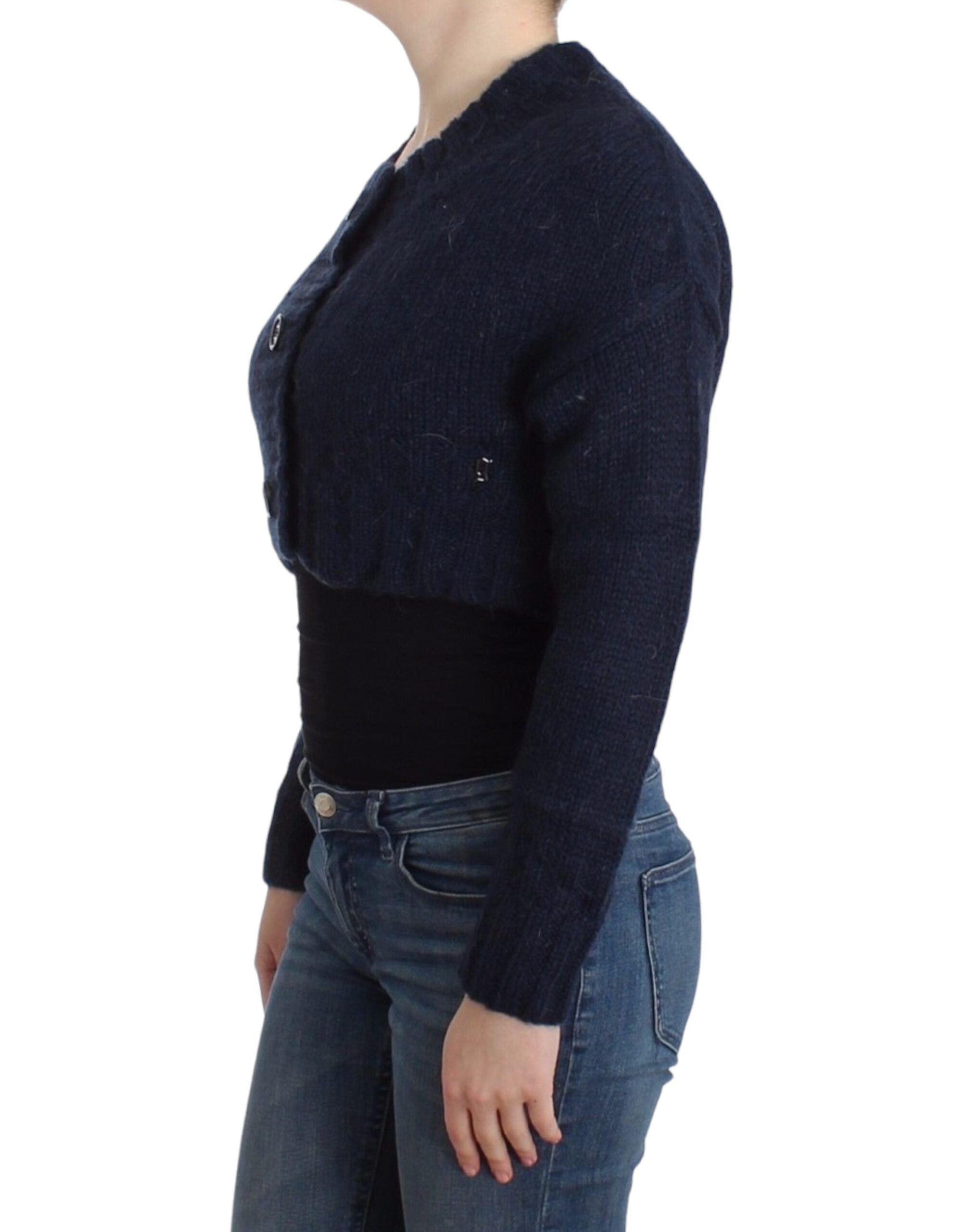 John Galliano Blue cropped cardigan