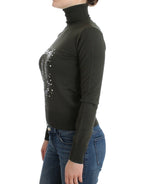 John Galliano Green wool turtleneck sweater
