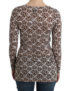Cavalli Brown longsleeved lace top