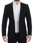 Dolce & Gabbana Black wool MARTINI slim blazer